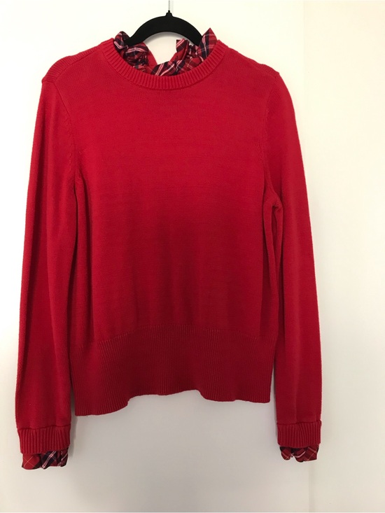 crown & ivy Sweaters - crown & ivy Red Crewneck Sweater